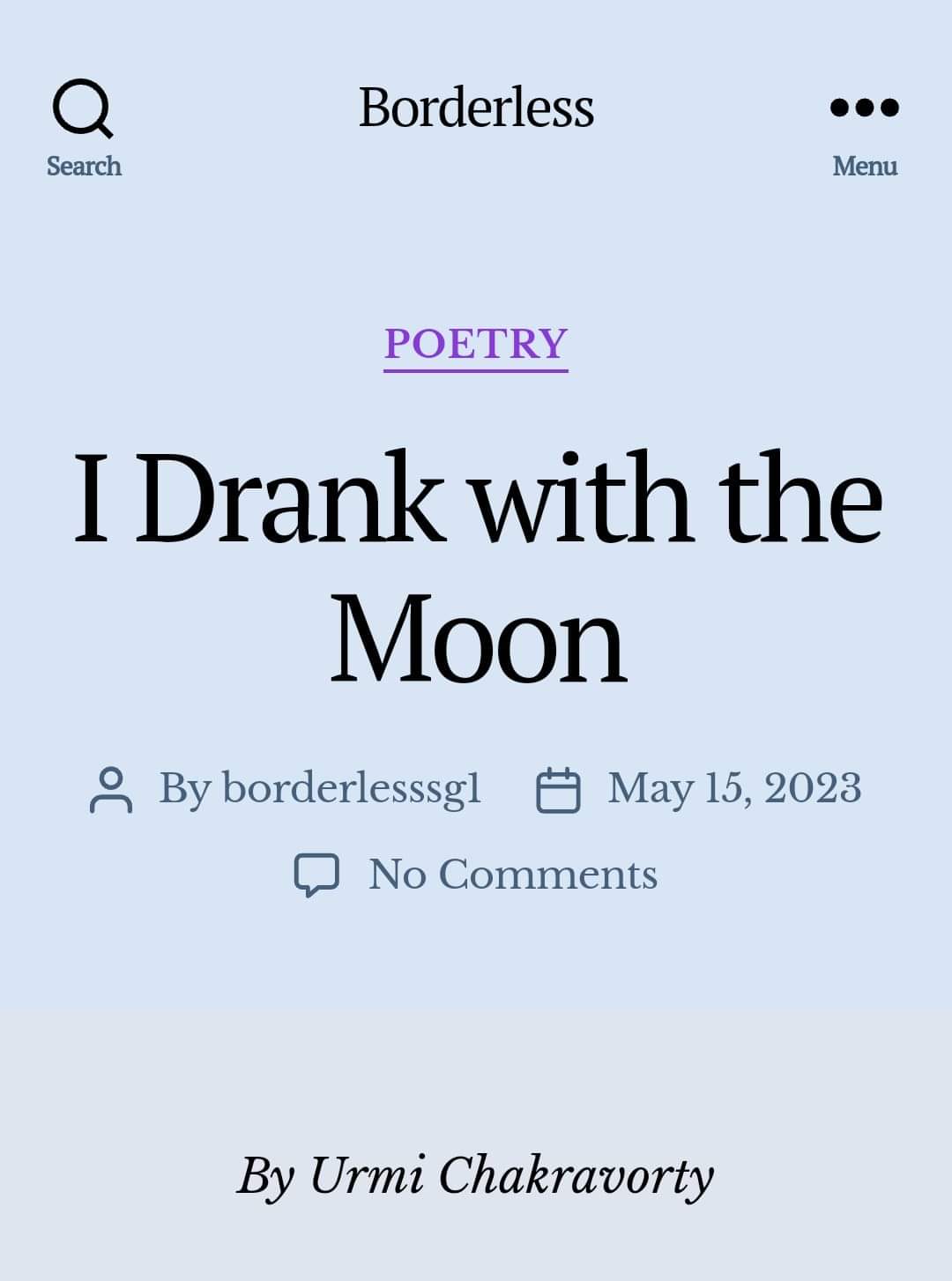 I Drank with the Moon
